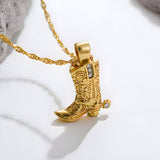 Rhinestone Rodeo Boot Necklace