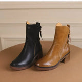 Monroe Leather Zip Ankle Boots