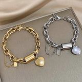 BraveHearts Chain & Heart Bracelet