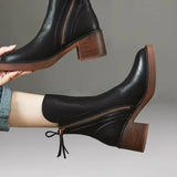 Monroe Leather Zip Ankle Boots
