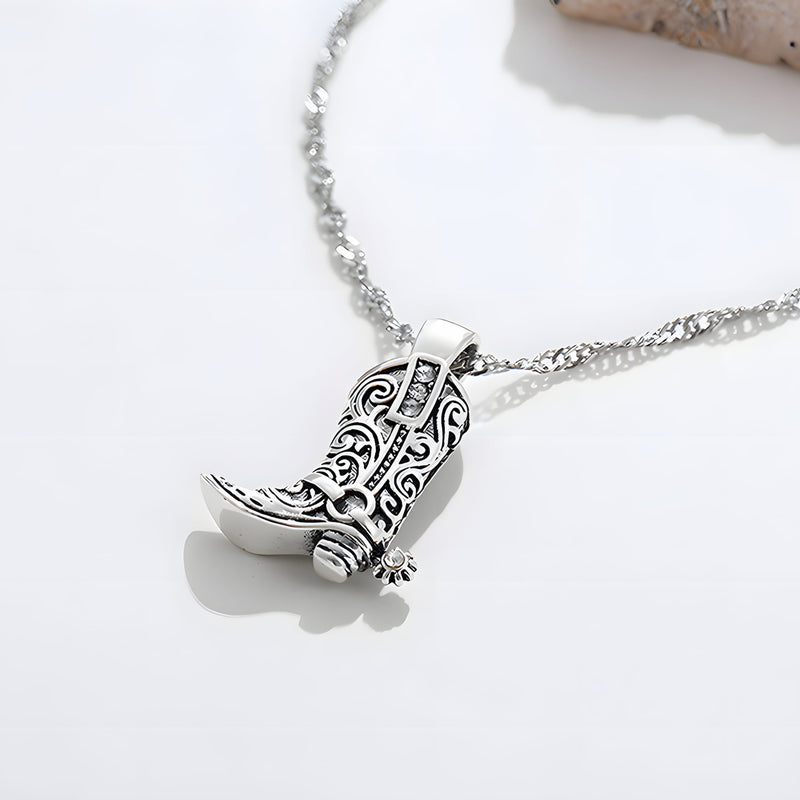 Rhinestone Rodeo Boot Necklace