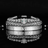 Roman Panther Triple Stack Bracelet Set