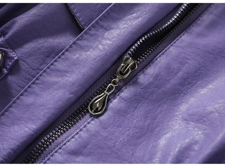 Violet Leather Jacket