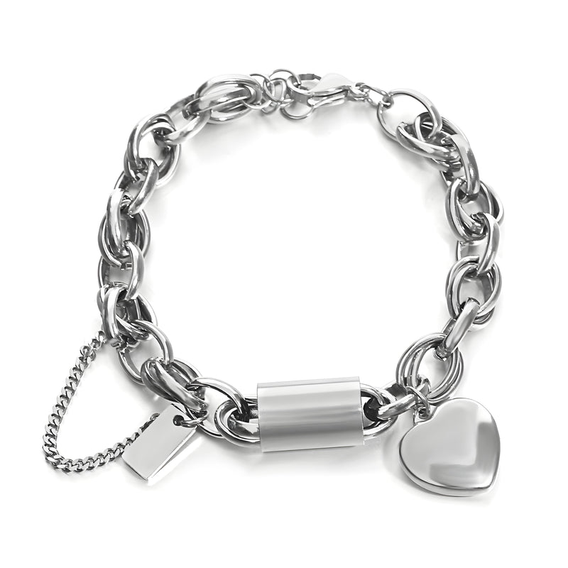 BraveHearts Chain & Heart Bracelet